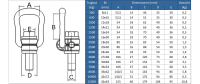 HEBELA Anschlagwirbel HE-6919 drehbar, Güteklasse 10 630 kg, 880 kg (M10 x 16)