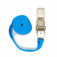 HEBELA Zurrgurt mit Druckratsche HE-7110, 1-teilig 800 daN zulässige Zugkraft, 25 mm Gurtbreite, blau,2 m